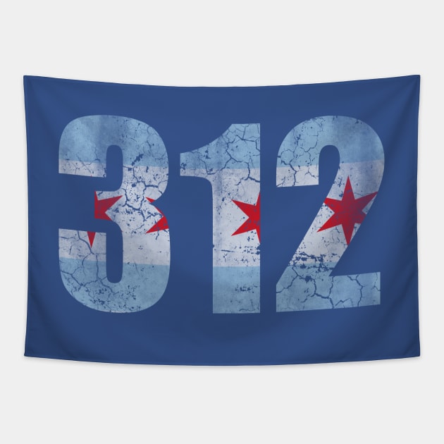 312 Chicago Flag Tapestry by E