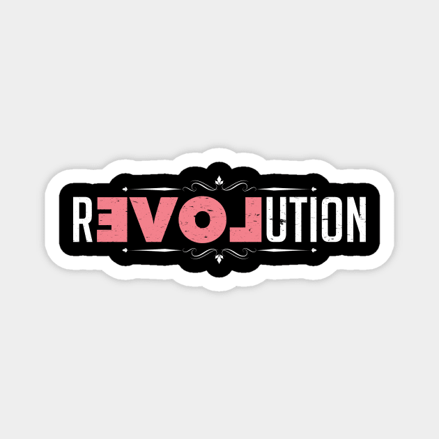 Revolution In love love revolutionary romantic Magnet by OfCA Design