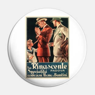 LA RINASCENTE PADOVA by JC Leyendecker Department Store Clothing For Men and Children Old Italian Advert Pin