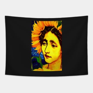 Goddess of Sunflowers Tapestry