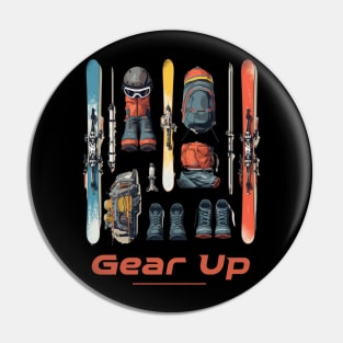 Ski Gear Design Pin