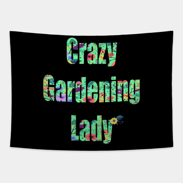 Crazy Gardening Lady Tapestry by FabulousDesigns