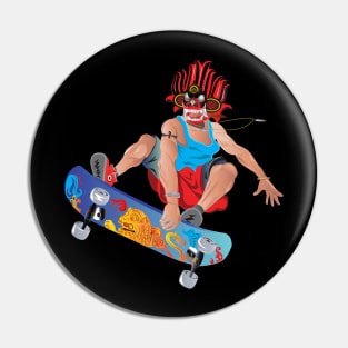 Devil skater jumps Pin