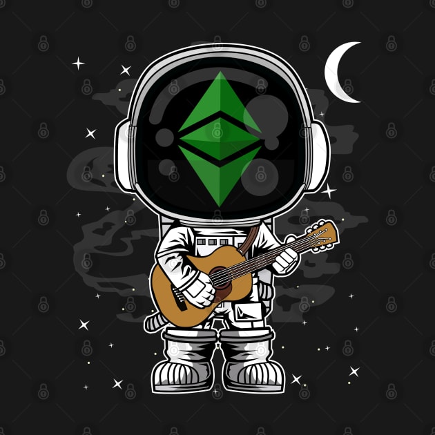 Astronaut Guitar Ethereum Classic ETH Coin To The Moon Crypto Token Cryptocurrency Blockchain Wallet Birthday Gift For Men Women Kids by Thingking About