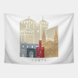 Aosta skyline poster Tapestry