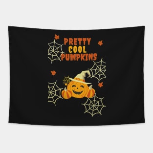 Pretty Cool Pumpkins Funny Halloween Gift Tapestry