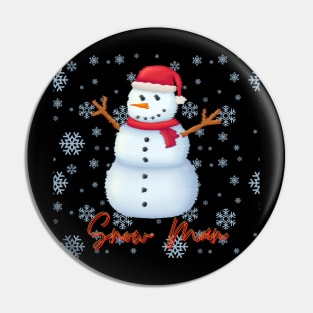 Snow Man Pin