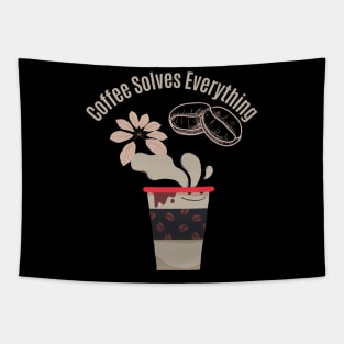 Coffee Solves Everything Tapestry