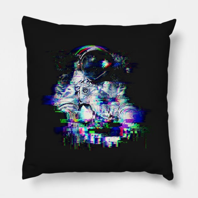 Space Glitch Pillow by Gintron