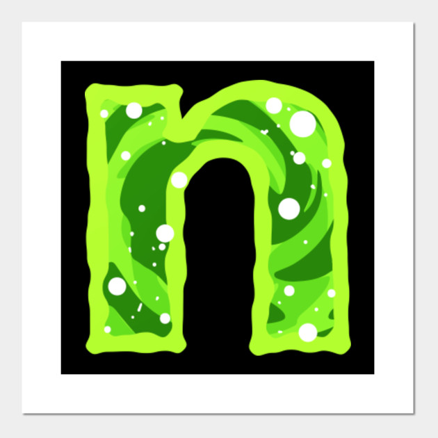 Rick And Morty Green Portal Lower Case Letter N Rick And Morty