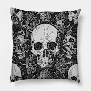 Skulls Pattern Pillow