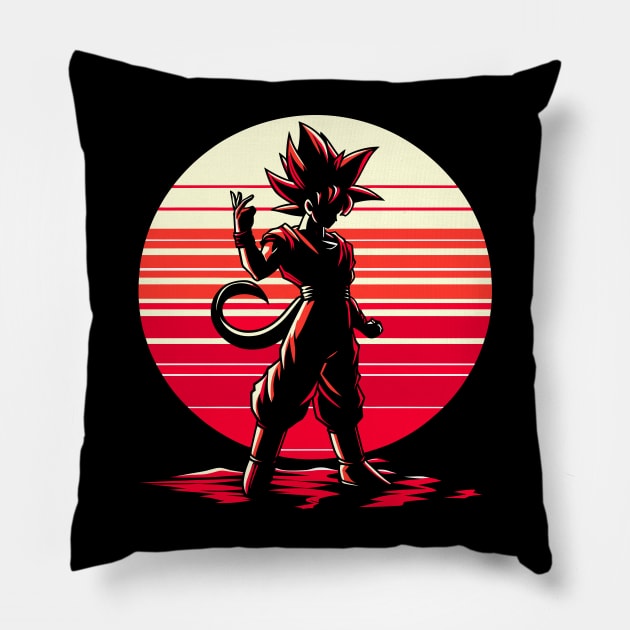 Silhoutte of Dragon Ball #016 Pillow by kreasioncom