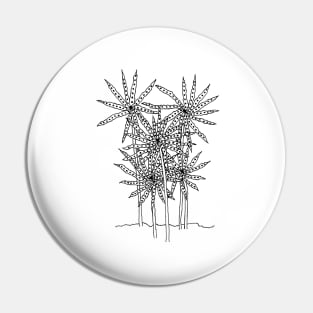 Spikey Petalled Flowers Pin