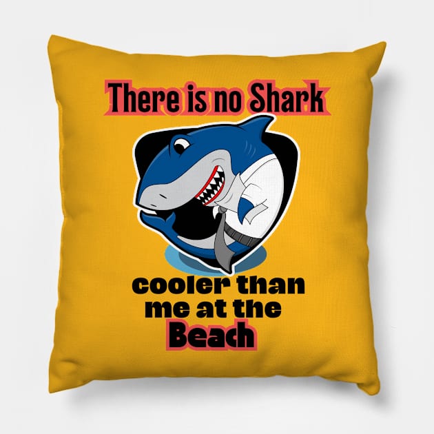 Funny Shark - Summer lover Pillow by Megaluxe 