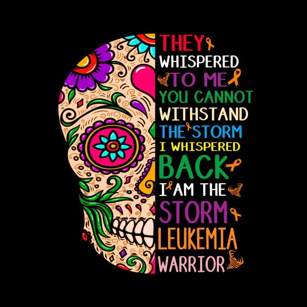 leukemia skull warrior shirt survivor i am the storm by TeesCircle