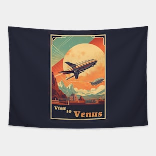 Venus Adventure Vintage Travel Poster Tapestry