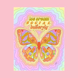 Ice Cream Social Butterfly - with background T-Shirt