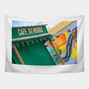 Cafe Du Monde and Mural - New Orleans Tapestry