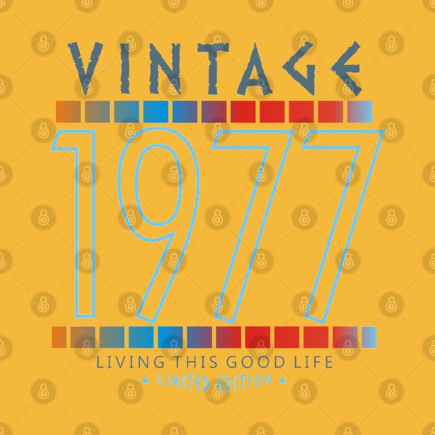 43rd Birthday T-Shirt - Vintage 1977 by Reshartinc