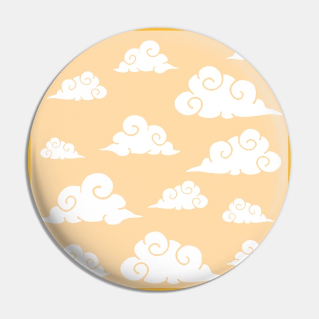 Pastel orange cloud print Pin by ballooonfish