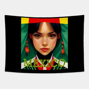 Mexican Anime Beautiful Girl Tapestry