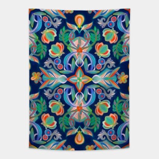 Boho Navy and Brights Tapestry