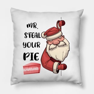 Funny Santa mr. steal your pie thanksgiving Pillow