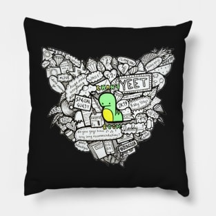 Chan's Room Doodle (Black) Pillow