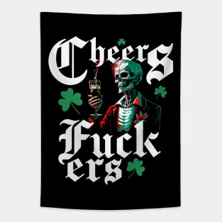 Cheers Fckrs Beer DrinkingSt Patricks Day Tapestry