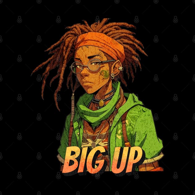 Jamaican Manga Boy Big up by rastaseed