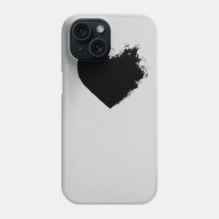 Broken Heart, Black Phone Case