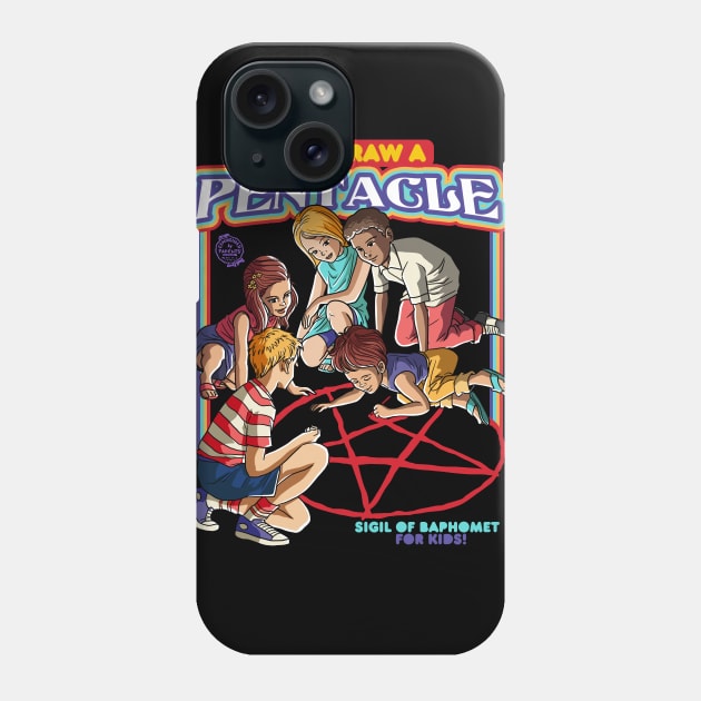 Let's Draw a Satanic Pentacle Sigil of Baphomet for Kids Phone Case by Juandamurai