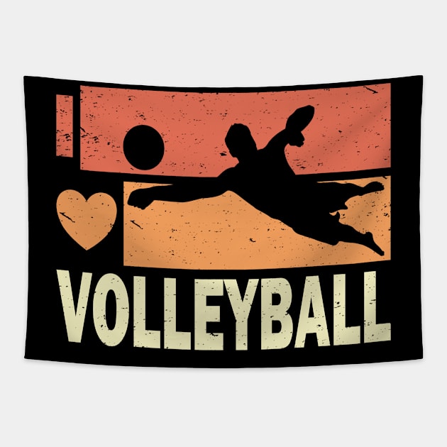 I Love Volleyball Tapestry by POS