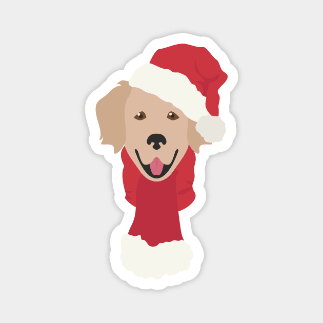 Golden Retriever Christmas Dog Magnet by JunkyDotCom