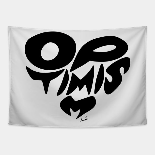 Optimism (black) Tapestry by AyeletFleming