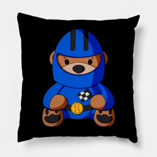 Race Car Teddy Bear Pillow