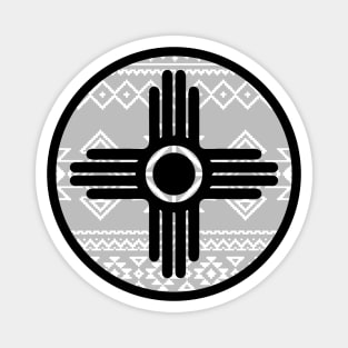 New Mexico Flag Design - Native Zia Symbol Pattern Magnet