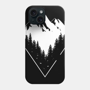 adventure nature  design with forest and mountains Phone Case