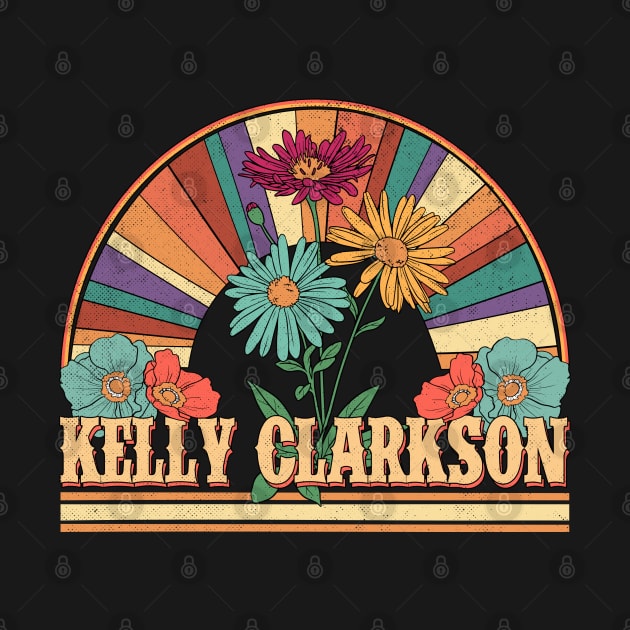 Kelly Flowers Name Clarkson Personalized Gifts Retro Style by Dinosaur Mask Store