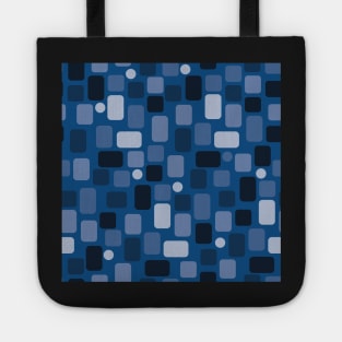 Small rectangles classic blue Tote