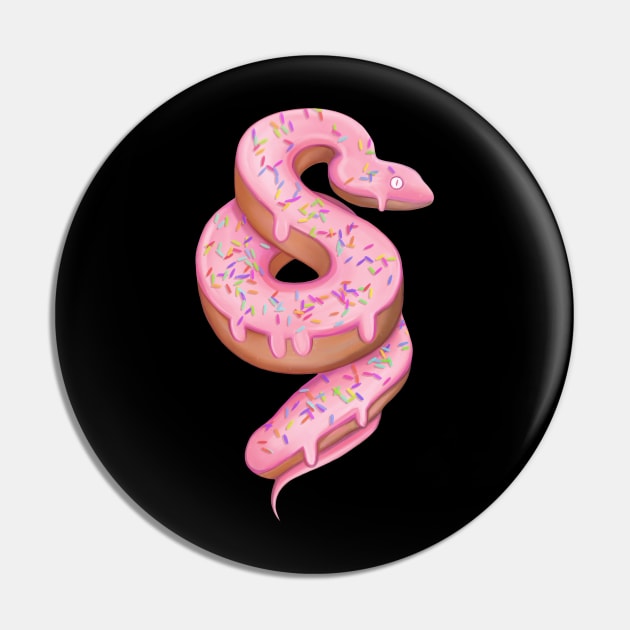 Pink Snake doughnut Pin by Meakm