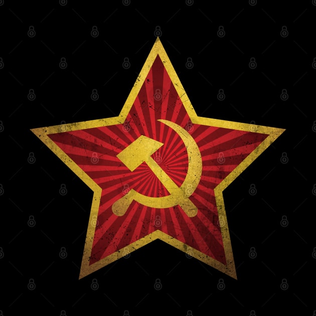 Soviet Red Star Insignia Distressed by Beltschazar