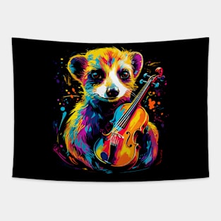 Meerkat Playing Violin Tapestry