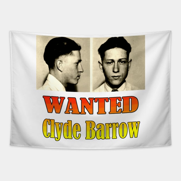 Wanted: Clyde Barrow Tapestry by Naves