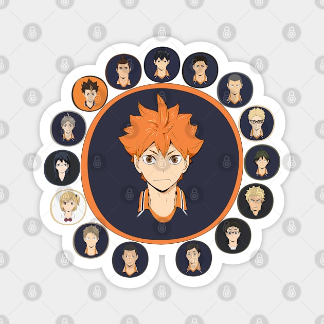 Haikyuu!!: Karasuno High - All Characters Magnet by InalZ