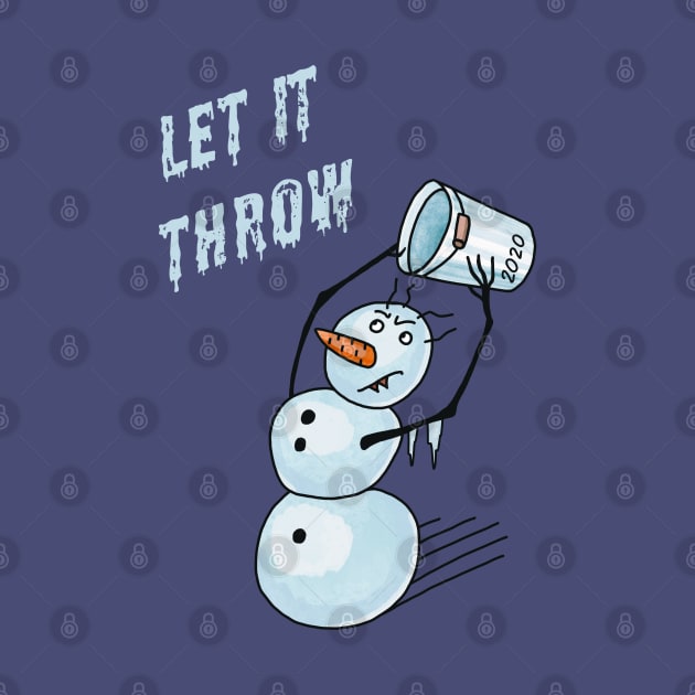 Angry Snowman Funny Pun by okpinsArtDesign