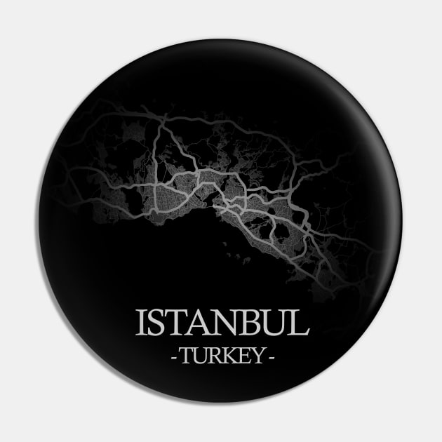 Istanbul City Map - Turkey Cartography Pin by SPAZE