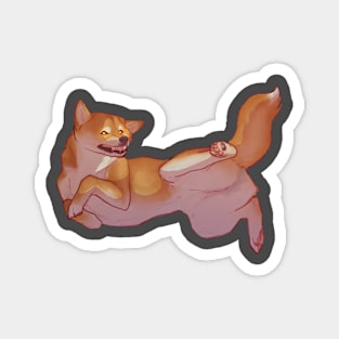 Jumping Shiba Magnet