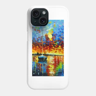 Bay Harmony: Sunset and Sailboats Phone Case