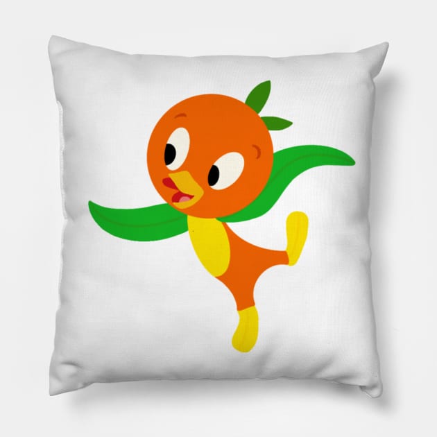 Orange bird Pillow by Hundred Acre Woods Designs